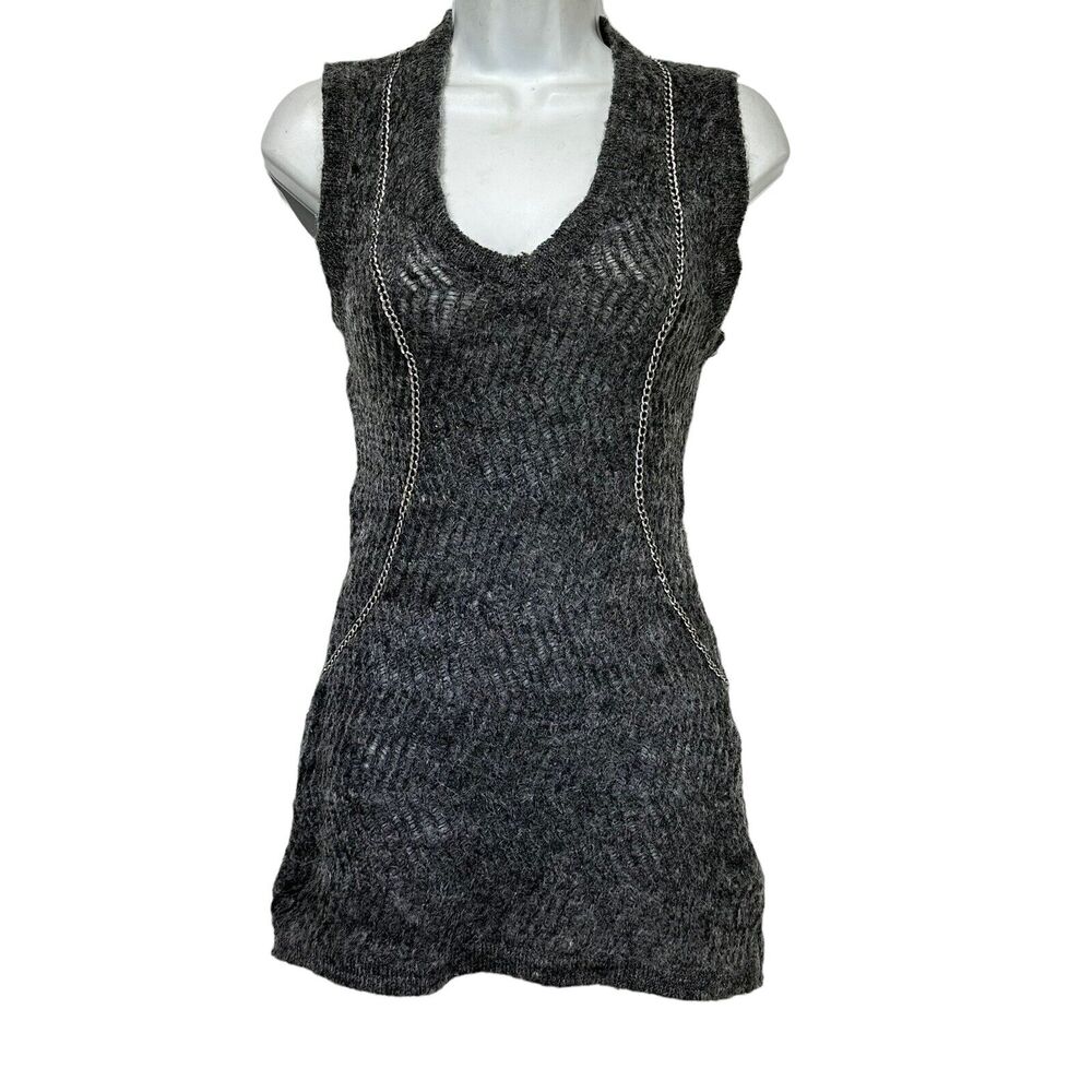 religion gray mohair knit vest Size 1